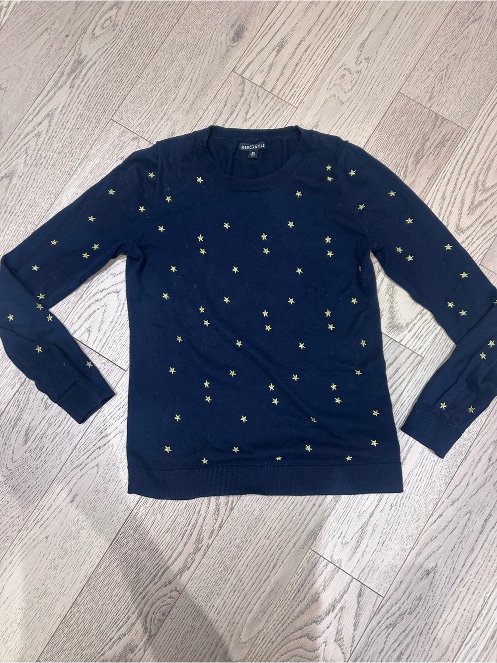 JCrew Factory Crewneck Embroidered Star Sweater